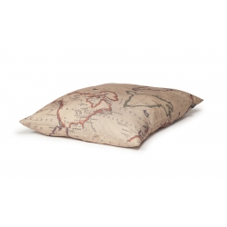 Medium Map Print Duvet Dog Bed - Danish Design Vintage Maps